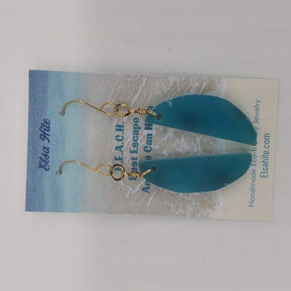 1253- Natural Stone Earrings Handmade NWT - Picture 2 of 3